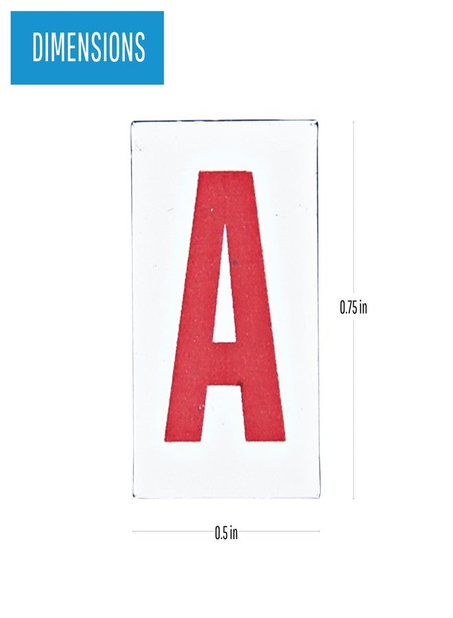 ماستر فيجون حروف مغناطيسية من ماستر فيجن، 1/2 بوصة × 3/4 بوصة، أحمر على أبيض، 120 قطعة - Image 2